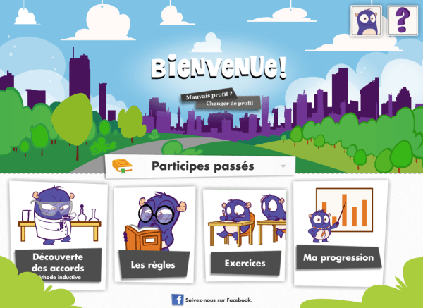 La page d'accueil de l'application J'accorde